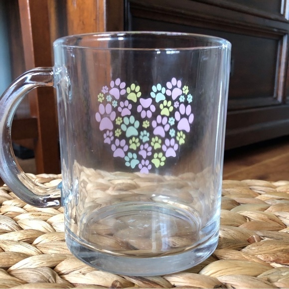 Glass Paw Print Heart Mug - Picture 3 of 4